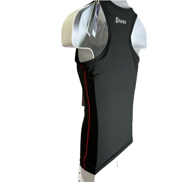 Tesla Black Sleeveless Racerback Athletic Base Tank Top Men’s Size Small NWT - Picture 3 of 6
